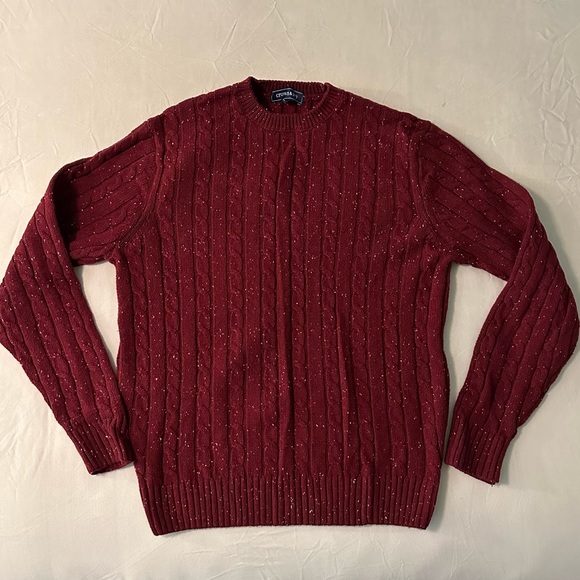 Men’s size small garnet sweater by Crown & Ivy - Picture 1 of 3